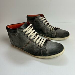 Roan Bed Stu Jimmy High Top Leather Sneakers Gray White Men’s Size 8.5 Shoes